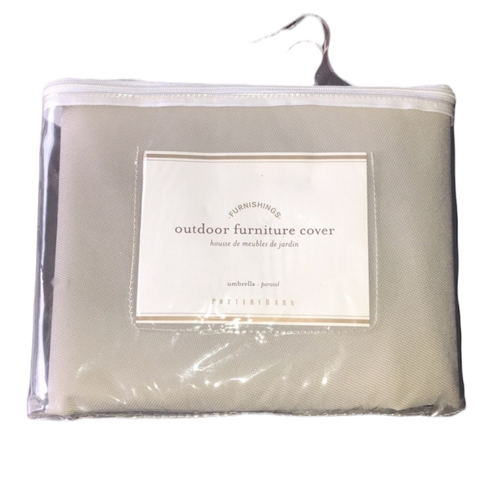 Pottery Barn Universal Outdoor Umbrella Cover - Khaki - NEW in package